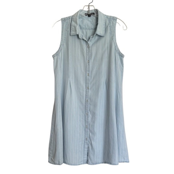 Velvet Heart Lightweight Chambray A-line Short Dress - Picture 1 of 5